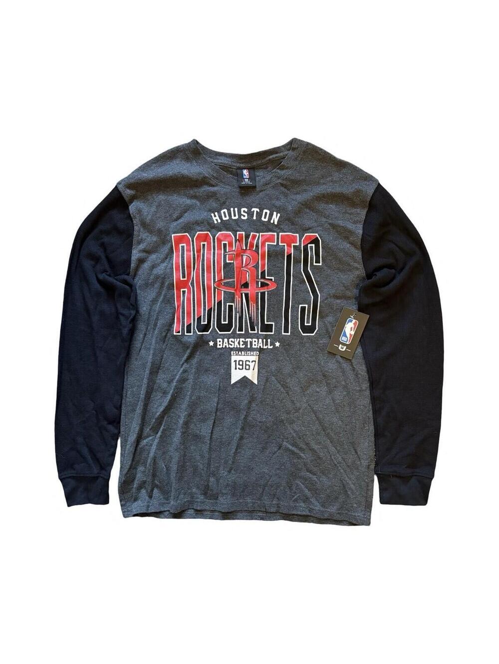 Houston Rockets NBA Brand Basketball Long Sleeve Shirt Size Large NWT Cotton